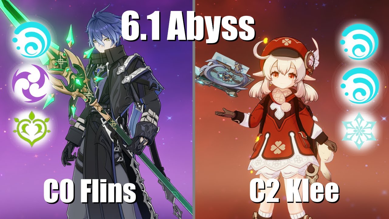 Flins Hyperbloom and Klee Vape | 6.1 Abyss (Genshin)