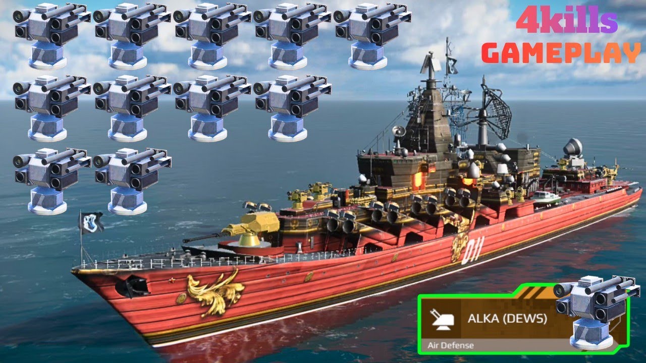 RF VARYAG - With 11x- ALKA(DEWS) 🔥 Best ❌ LASER AIR DEFENCE ✅ - modern warships 