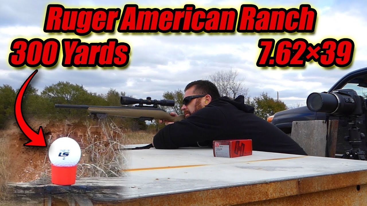 Golf Ball at 300 Yards with the Ruger American Ranch 7.62x39!