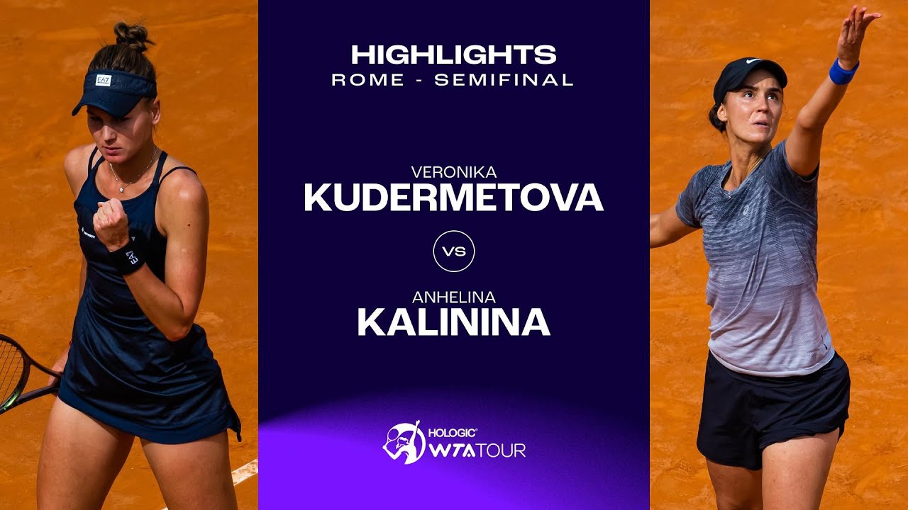 Veronika Kudermetova vs. Anhelina Kalinina | 2023 Rome Semifinal | WTA Match Highlights