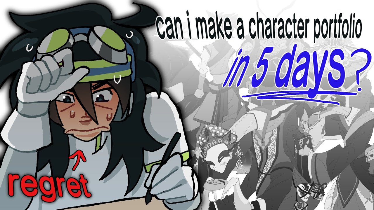 I Made a Character Design Portfolio in 5 DAYS, Here's What I Learned┃WOTU 2 (speedpaint, milanote)