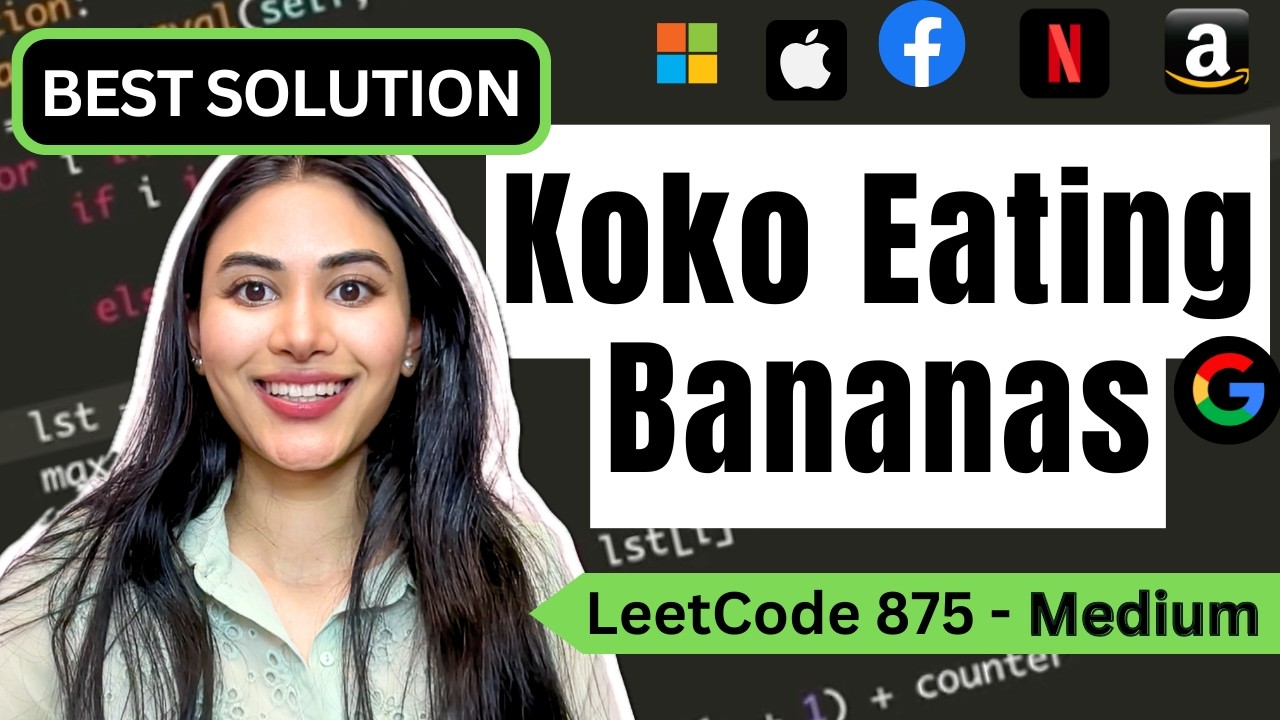 Koko Eating Bananas - LeetCode 875 #leetcode #leetcode75 #binarysearch