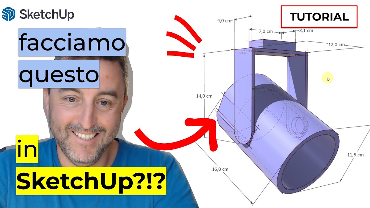 SketchUp Tutorial Faretto cilindrico