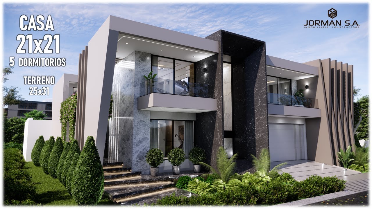Modern House Design with 5 Bedrooms Family Home | 21x21m 2 Storey | Jorman HomeDesigns
