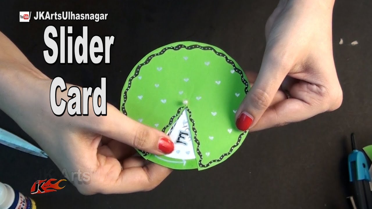 DIY Slider Card for Scrapbook | How To Make  | JK Arts 1027