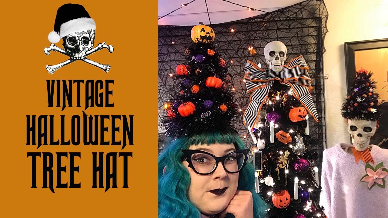 Recreating a Vintage 1950s Christmas Tree Hat, But Make it Halloween | HalloQueenie