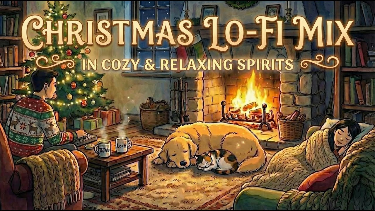 Cozy Christmas Lofi Mix 2025 ☕ Relaxing Holiday Beats to Study & Sleep [Stream Safe]