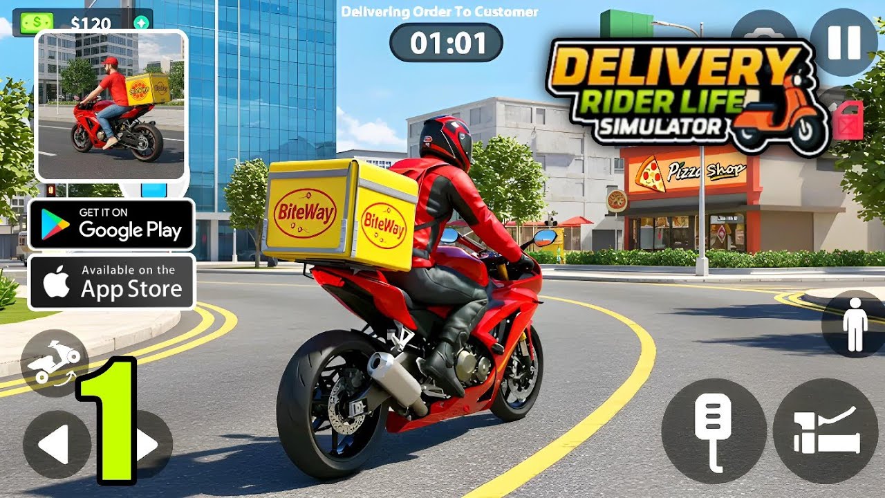 Delivery Rider Life Simulator Gameplay (Android, iOS)