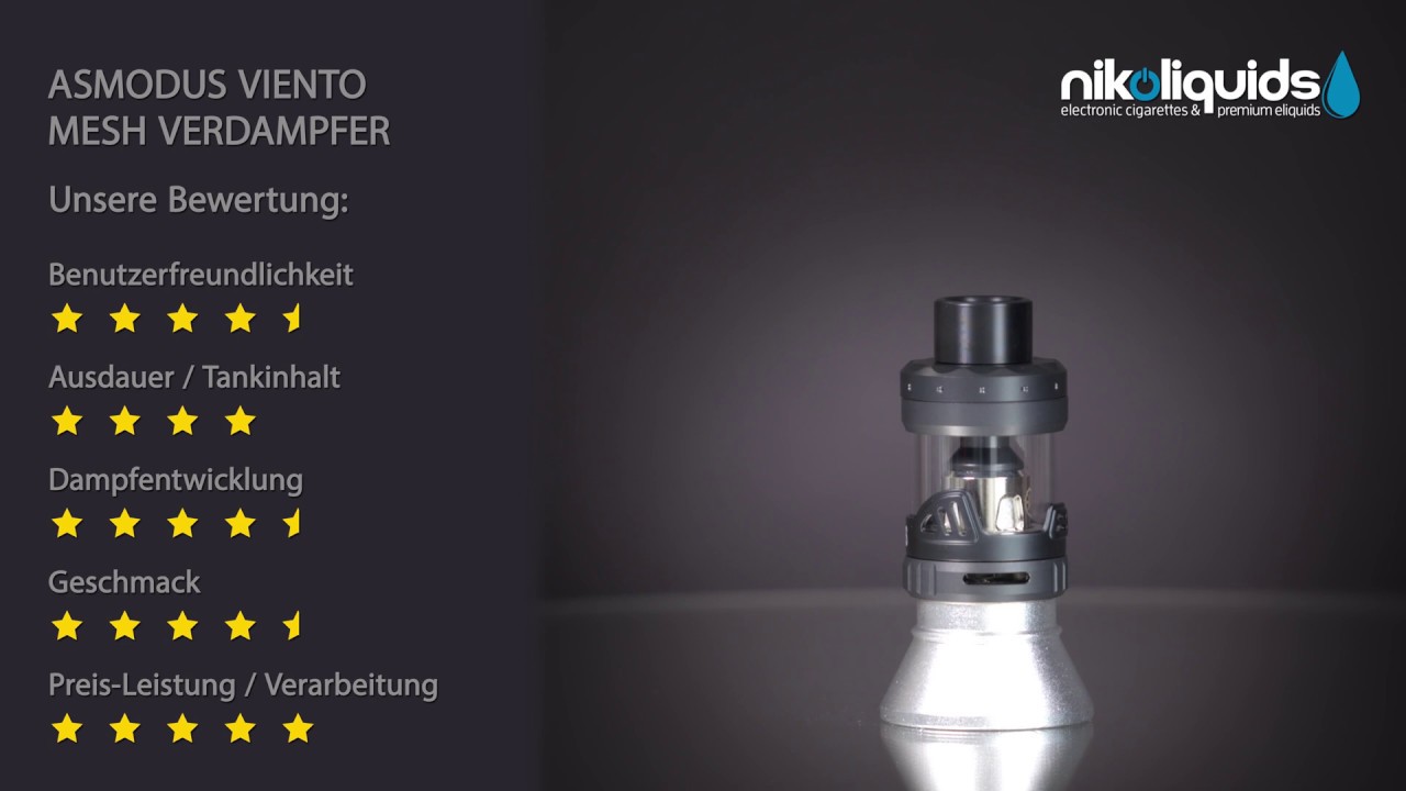 Asmodus Viento Mesh Verdampfer // Videodatenblatt
