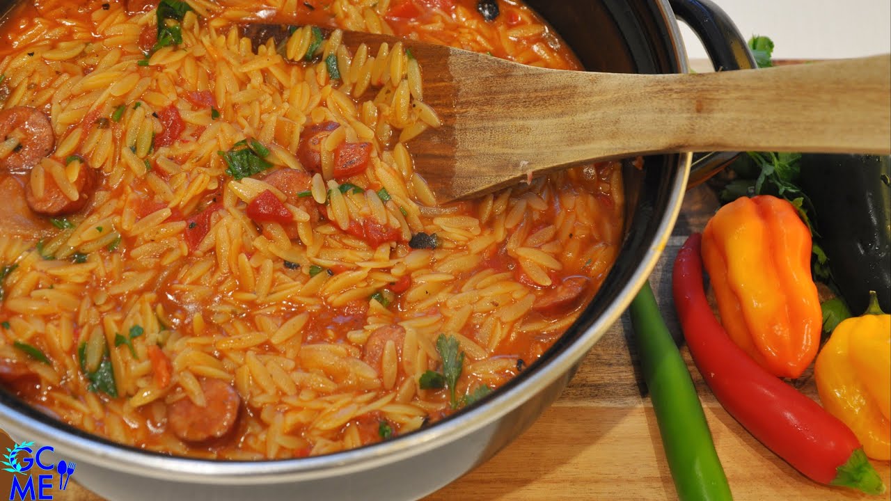 How to make Kritharoto aka Orzo Pasta with Greek Village Sausages - Κριθαρώτο με χωριάτικα Λουκάνικα