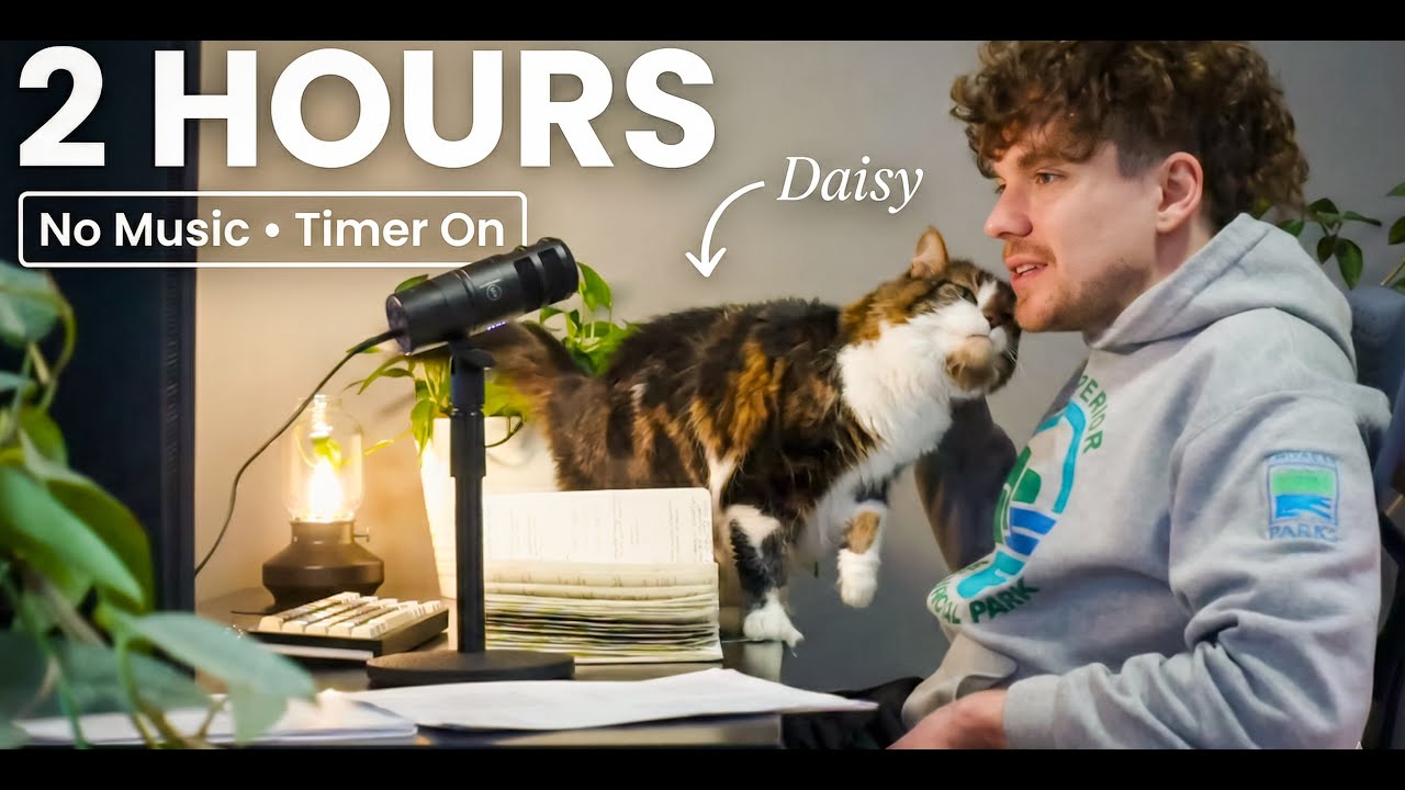 study with me live pomodoro (PhD scientist) – silent 50/10, no music, ADHD, nature!