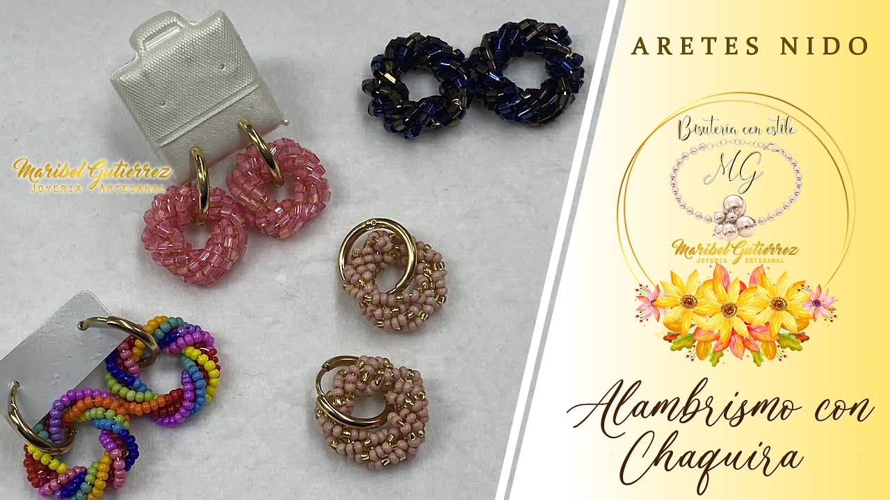 ARETES EN ALAMBRISMO CON CHAQUIRA |  ARETES NIDO Para San Valentín ❤️