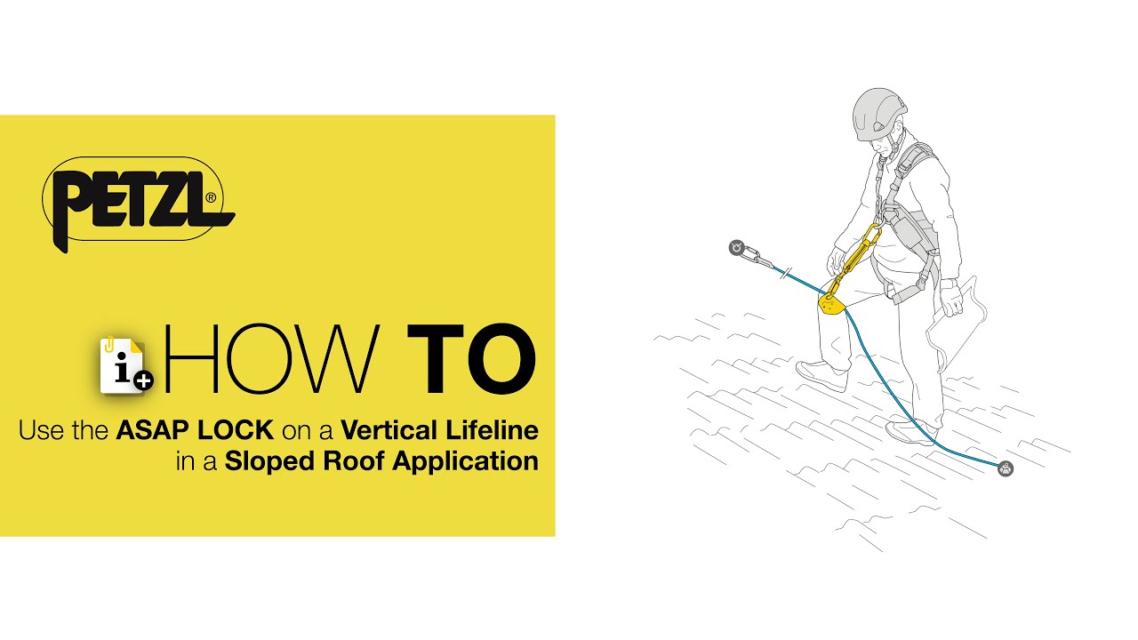 HOW TO - Use the ASAP LOCK on a Vertical Lifeline in a Sloped Roof Application