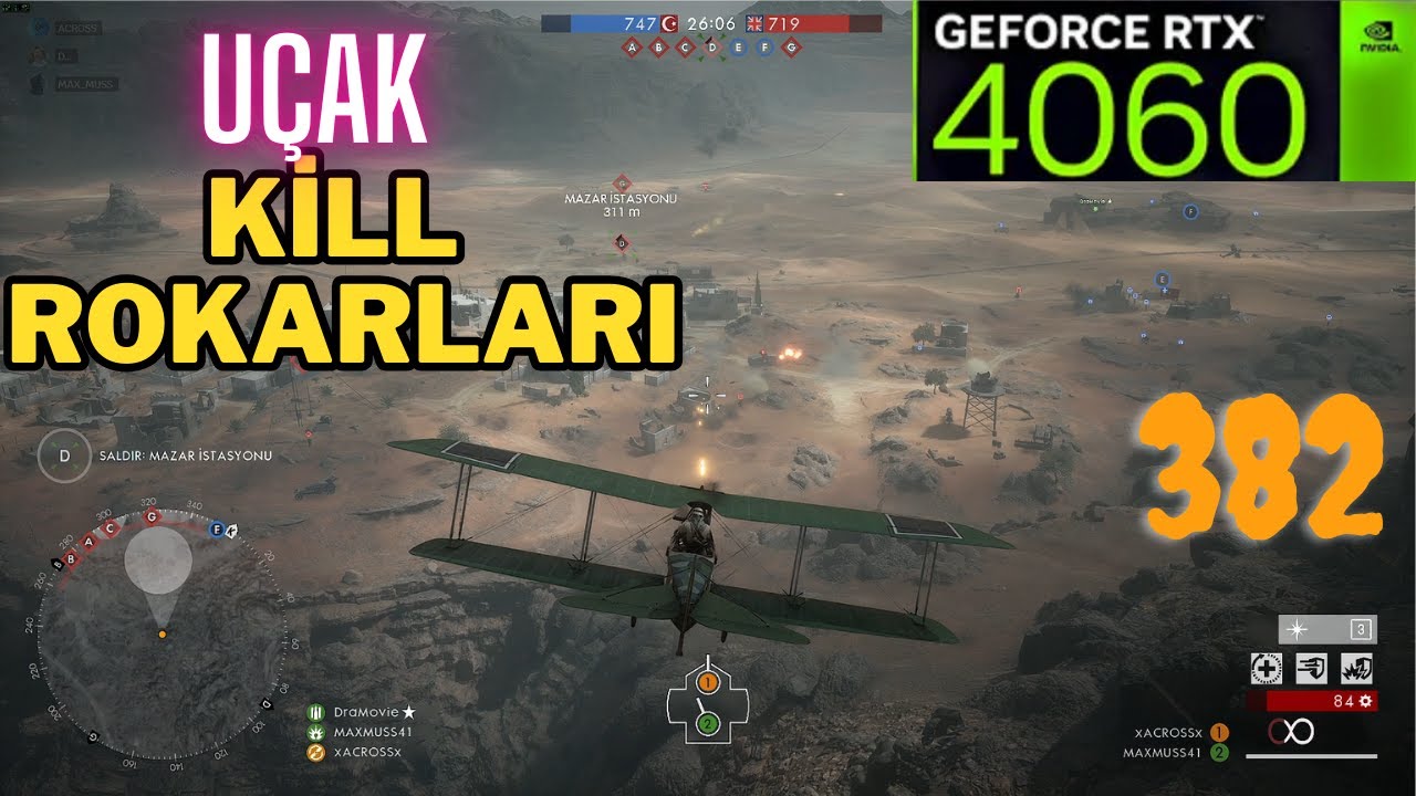 BF1 SİNA ÇÖLÜ UÇAK OYNADIK ADAM KALMADI