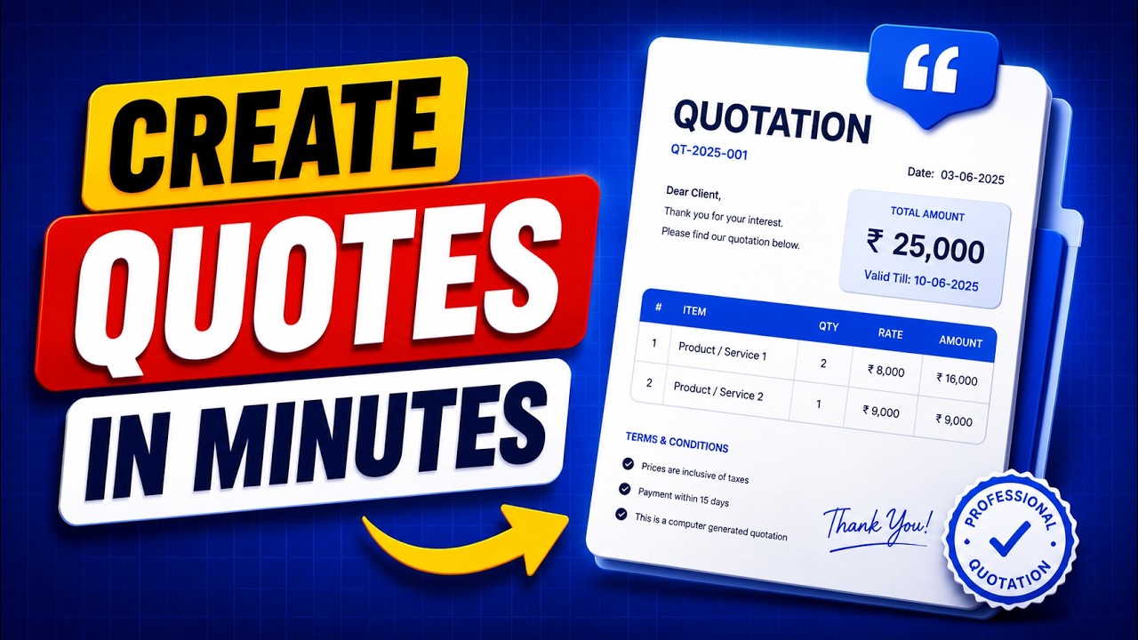 Create Professional Quotations in Minutes | Quotation Management Software (2026)