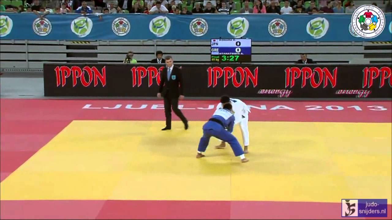 Judo 2013 World Championships Junior Ljubljana: Kohara (JPN) - Ntanatsidis (GRE) [-81kg] final