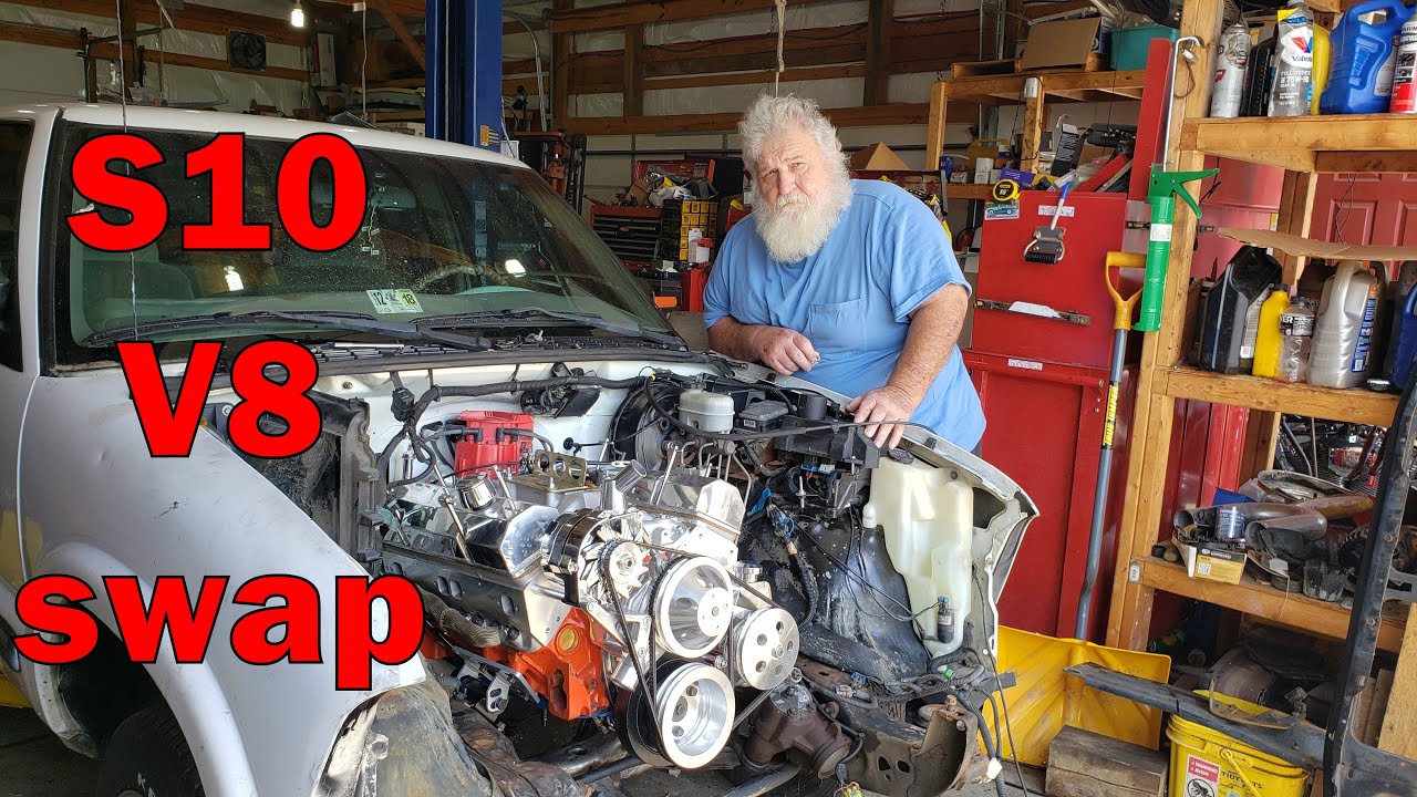 Как заменить SBC V8 на Chevy S10: Часть 2 — Установка двигателя и трансмиссии
