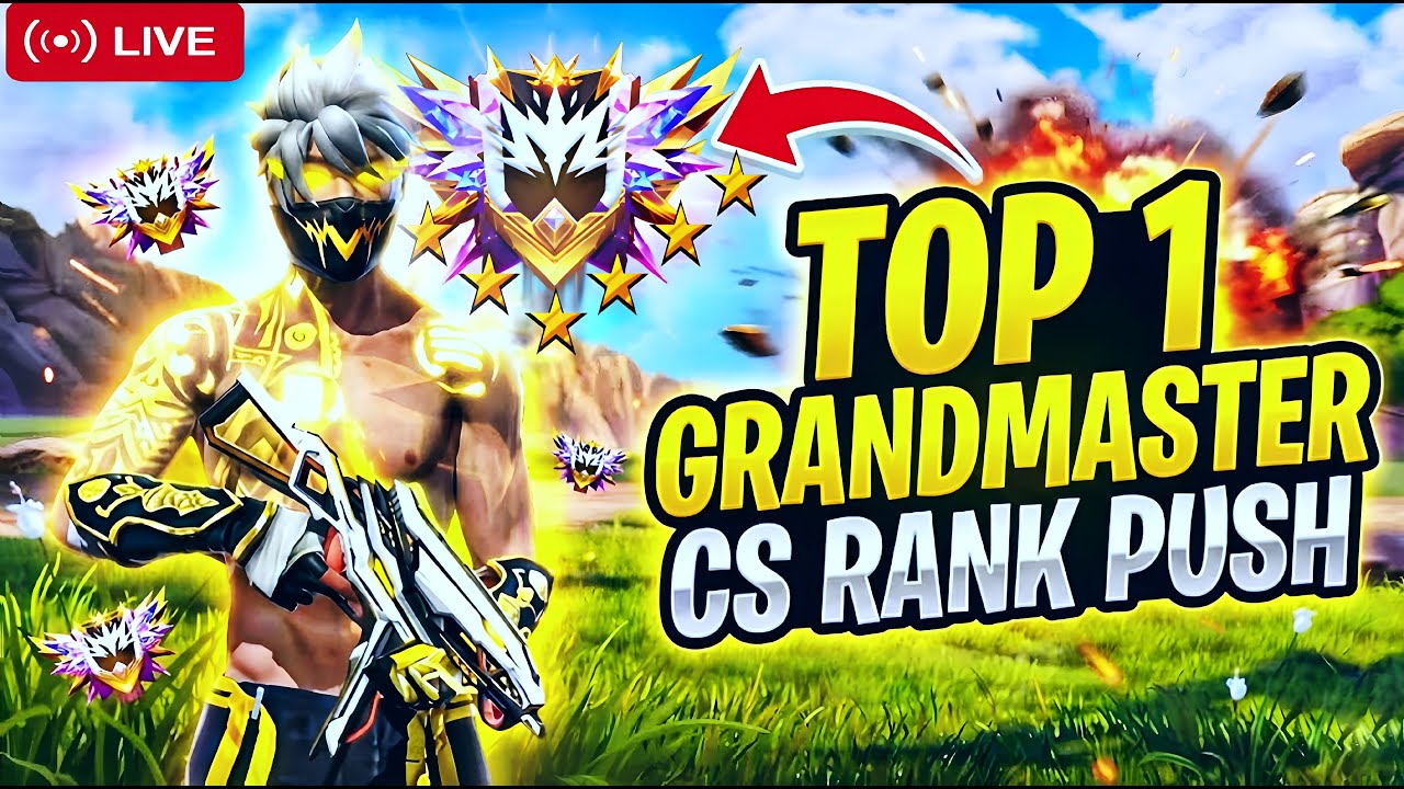 🔥 GRANDMASTER TOP 1 PUSH! V Badge Lobby 💎 | Free Fire LIVE 🔴 