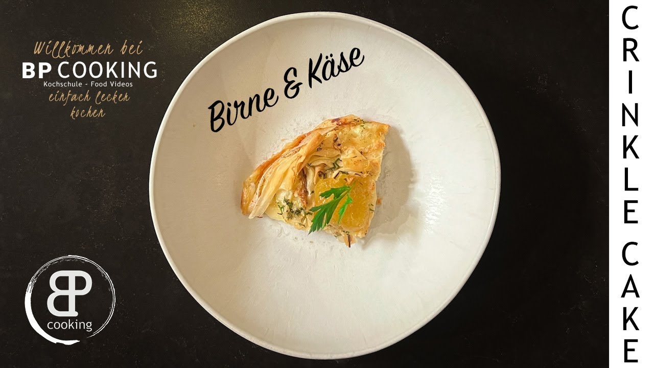 Crinkle Cake mit Birne & Käse. Ein toller Mitternachtssnack zur Party oder einfach mal zwischendurch