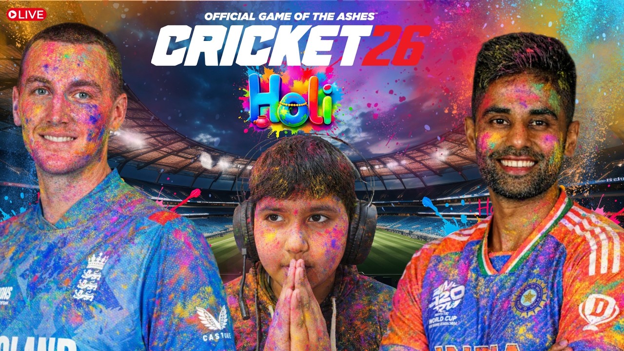 🔴(HOLI SPECIAL STREAM) India Vs England In Cricket 26! | Lifestyle Of SV