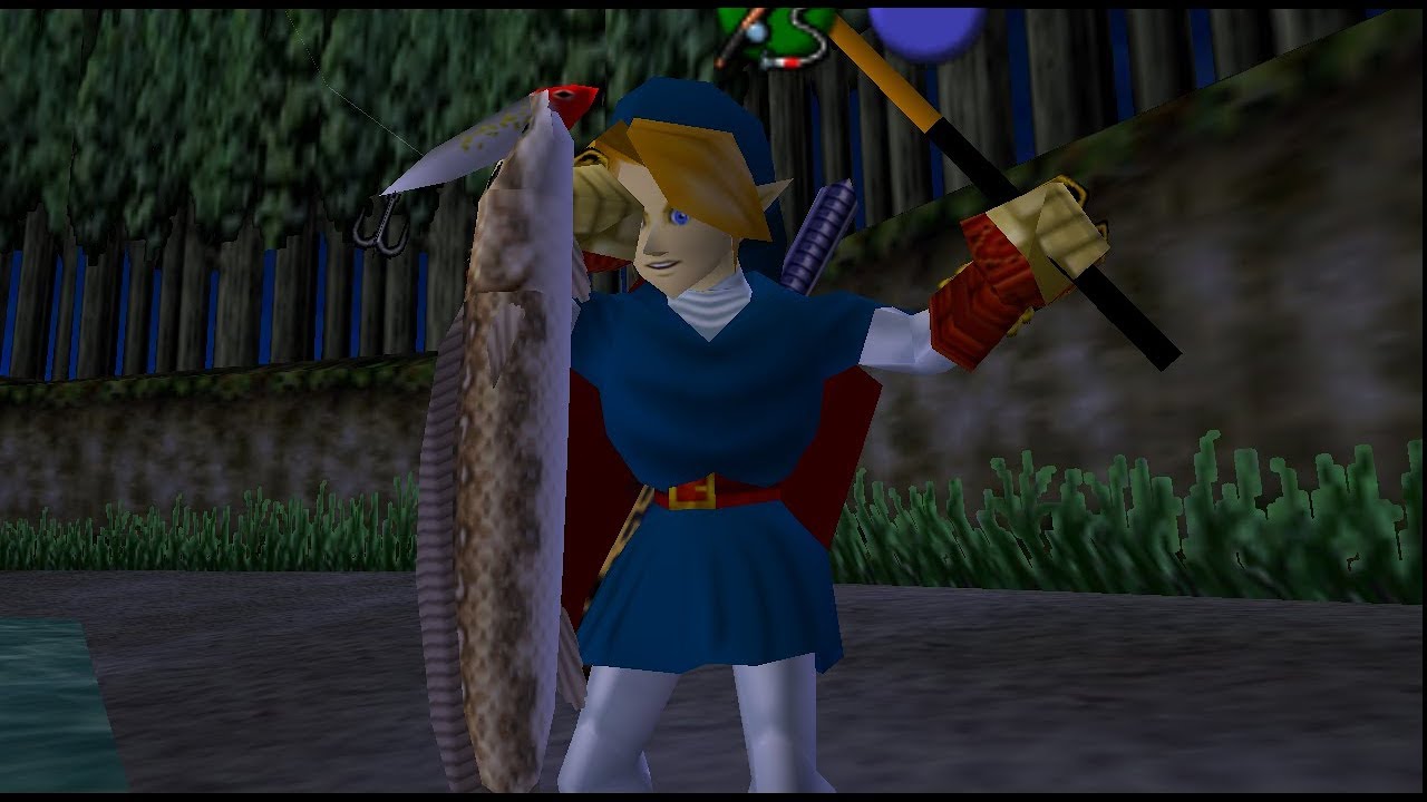 How To Catch the Hyrule Loach Without Sinking Lure - Zelda Ocarina of Time Fishing Guide