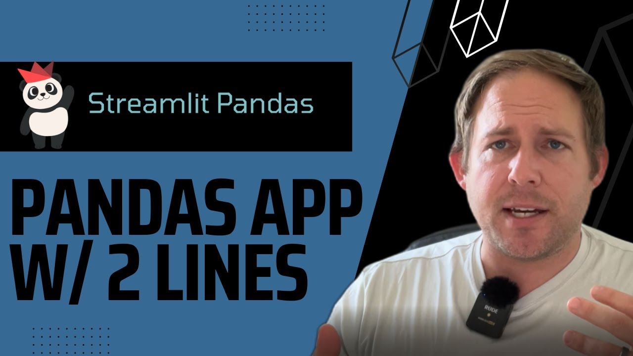 Легко создавайте приложение DataFrame с помощью Streamlit Pandas (всего 2 строки Python!)