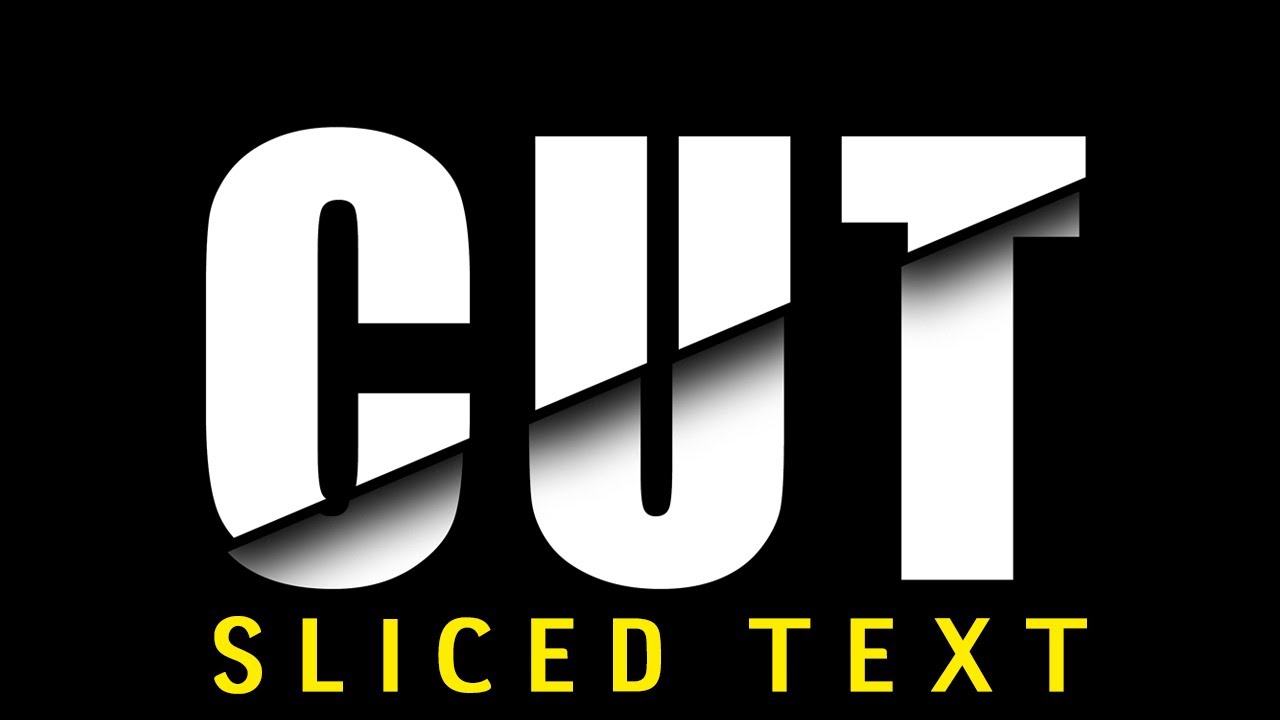 How to Creat Slice Text Effect in Adobe photoshop Step by Step