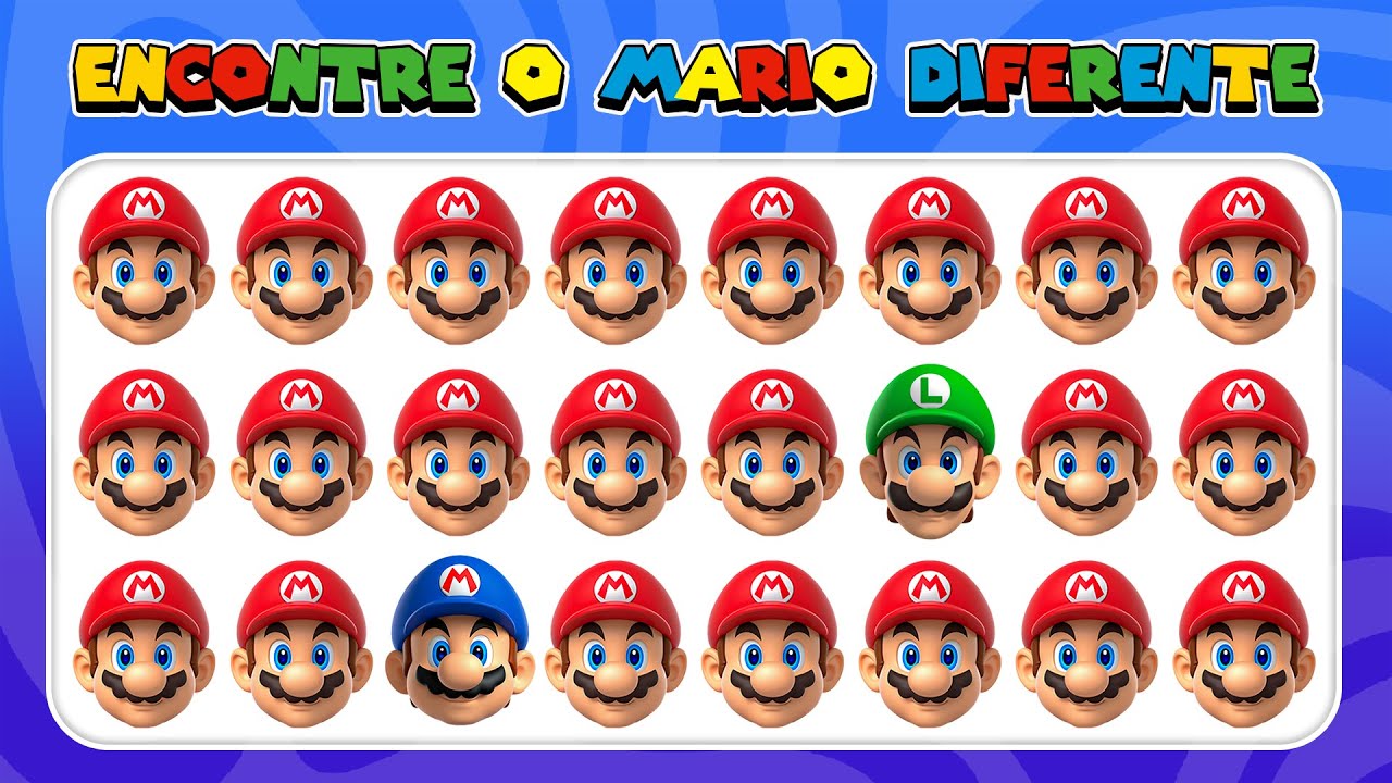 Encontre O Emoji Diferente - Edição Super Mario Bros 🍄⭐ | 30 Níveis | Fácil, Médio, Difícil