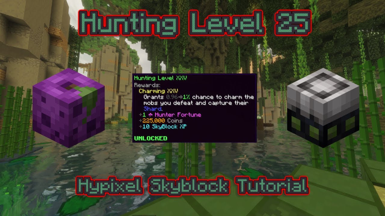How to Get Hunting Level 25 EASILY in Hypixel Skyblock | Max Hunting Level Tutorial