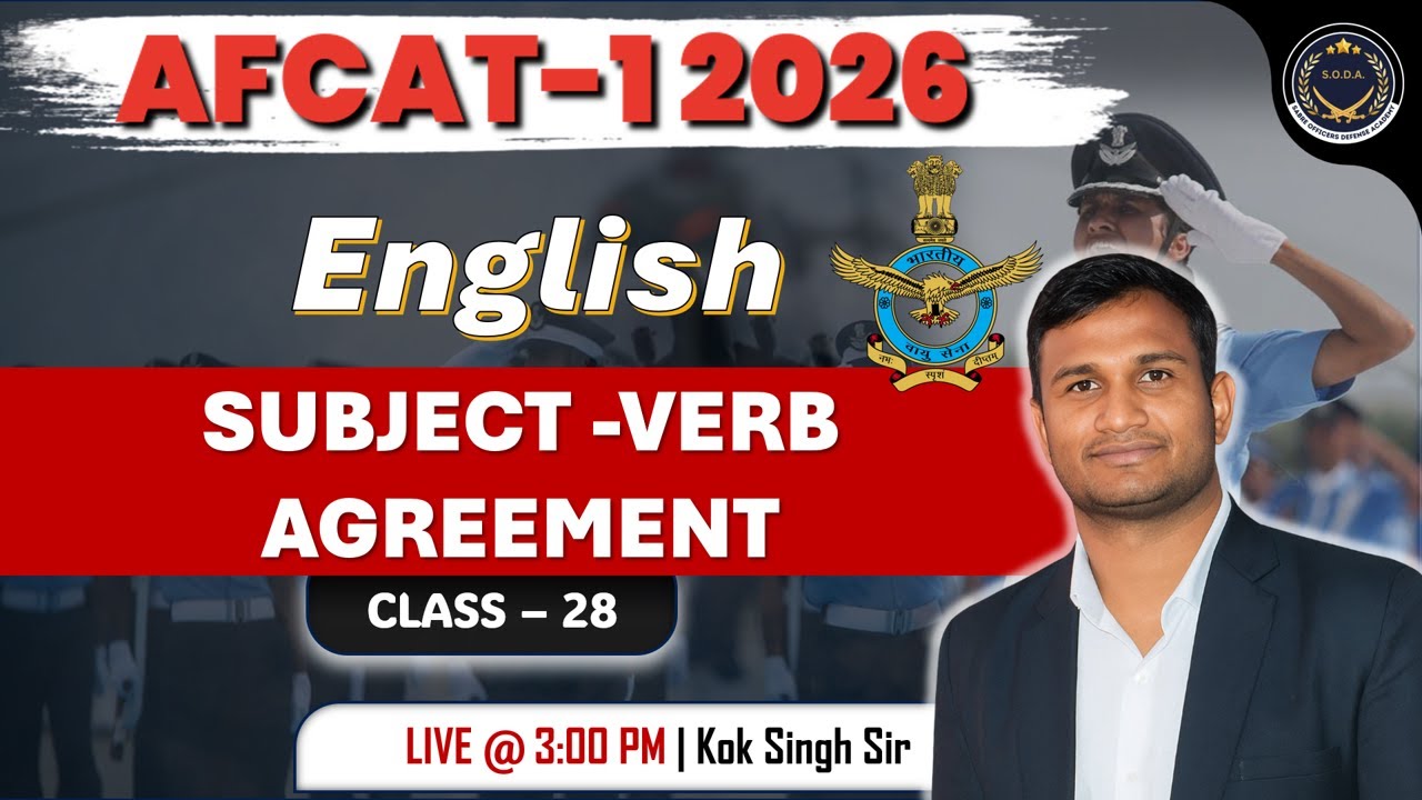 Subject Verb Agreement | AFCAT 1 2026 English | Expected Question | DON’T MISS | Namansh AFCAT Batch