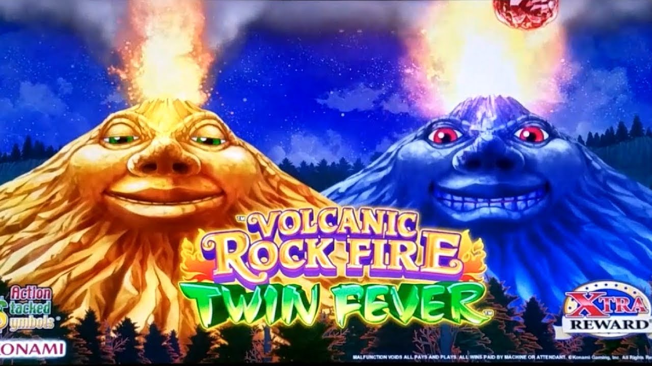 Volcanic Rock Fire Twin Fever Slot Machine BONUS ,Live Slot Play