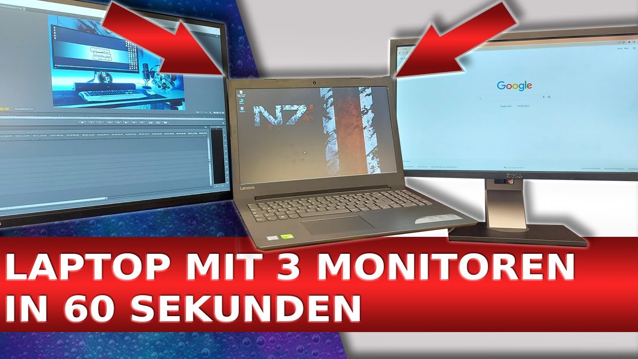 3 Monitore an Laptop anschließen  🆗 Mehrere Bildschirme einfach mit jedem Notebook verbinden