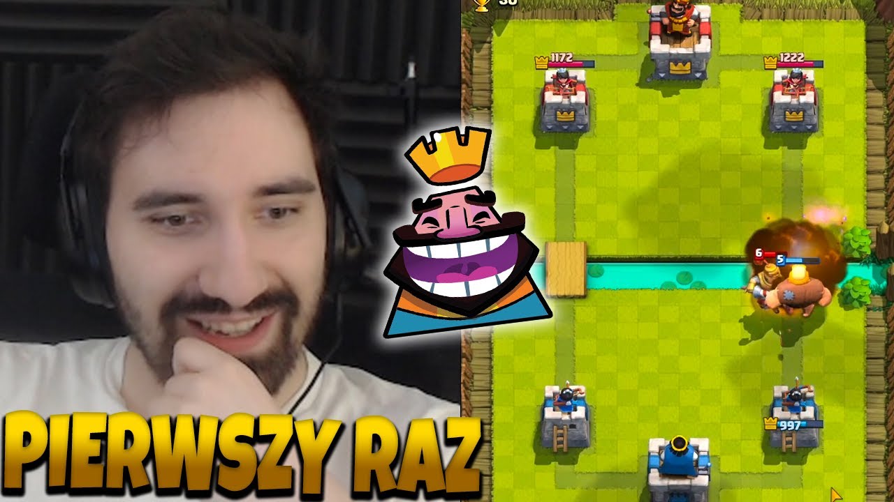 PIERWSZE SPOTKANIE Z CLASH ROYALE 😎😎😎 *ODDAJE MOCNO*