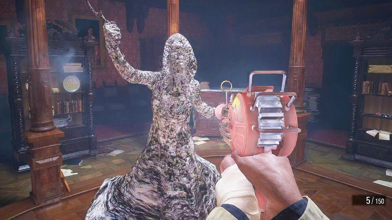 Ethan uses the Ray Gun Weapon from COD Zombies - Resident Evil 8 Village
