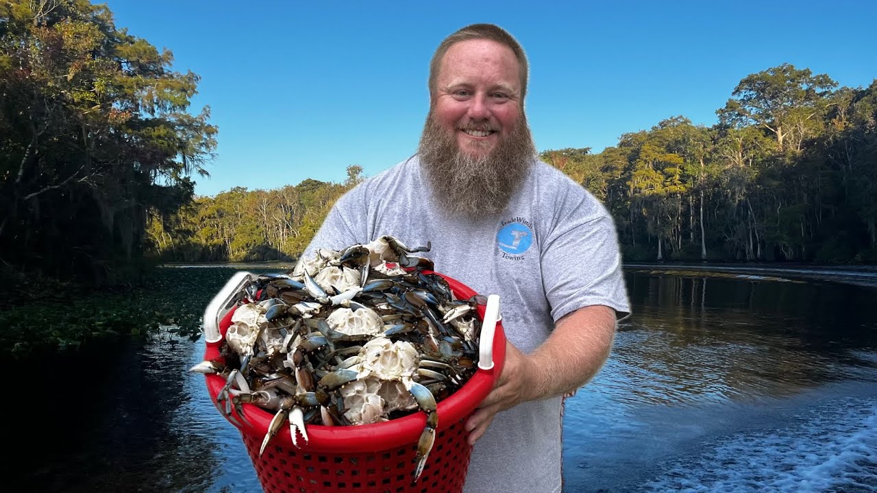 Over 100 BLUE CRABS in 10 Traps! | Catch, Clean, Cook Crab Benedict