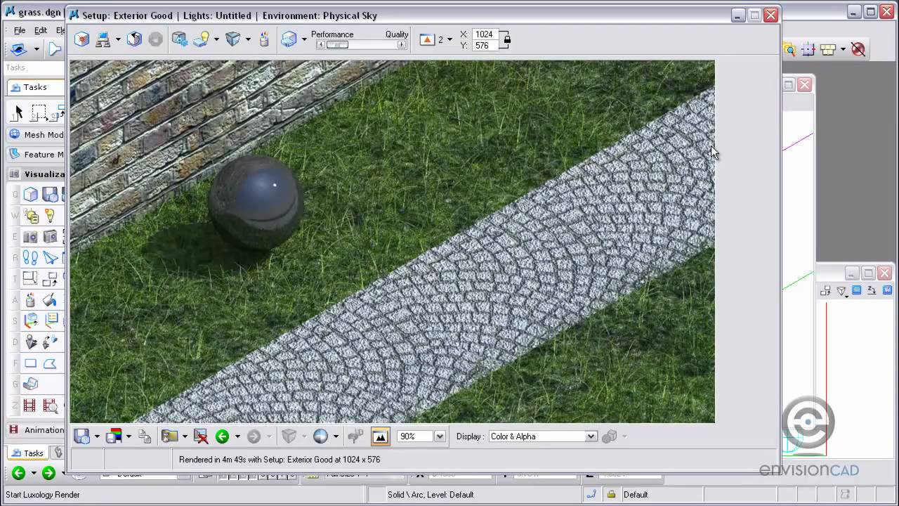 MicroStation V8i Rendering - Fur Settings for Grass