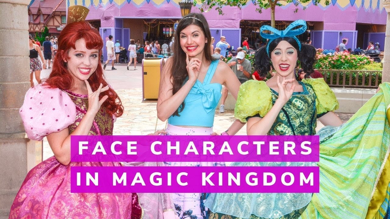 Meeting Face Characters at Disney's Magic Kingdom! Anastasia & Drizella, Peter Pan, princesses