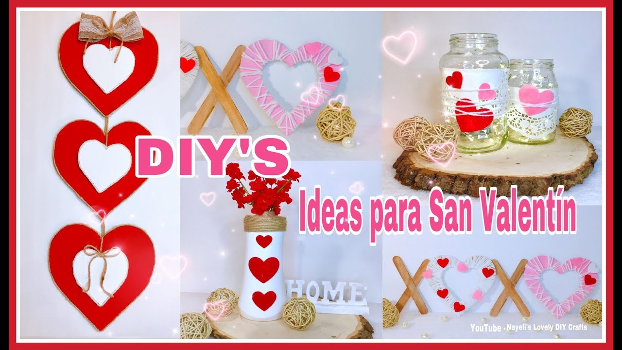 DIY DECORACIONES PARA SAN VALENTIN/MANUALIDADES FACILES 14 DE FEBRERO/IDEAS PARA DECORAR TU CASA