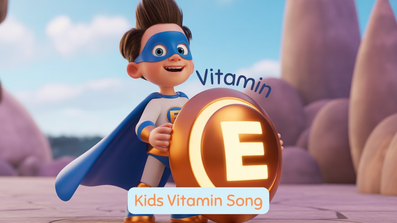 Kids Nutrition Song: Vitamin E Foods, Benefits & Fun Learning! #cartoon #kidslearning #songs
