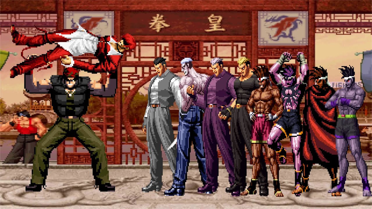 The King of Fighters (MUGEN) | Ralf-15 vs Ryuji Yamazaki Joe Higashi Team