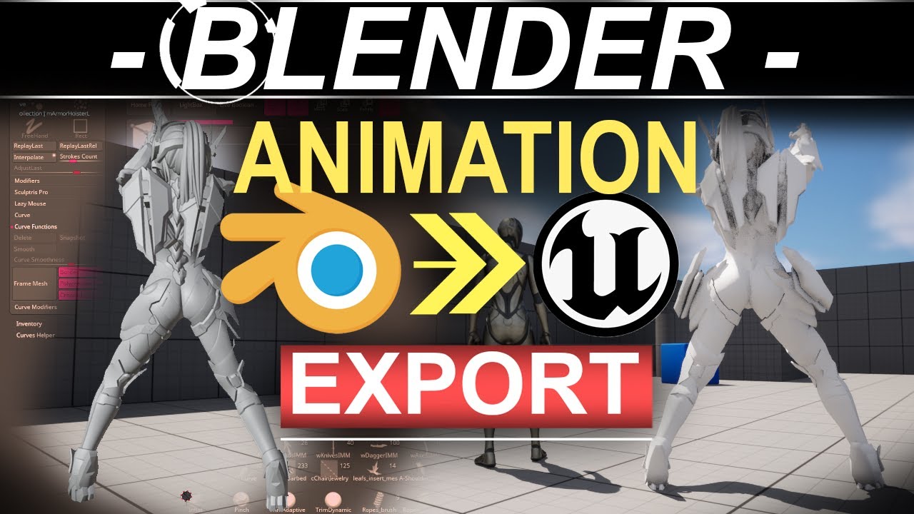 Импорт ригов и анимаций (из BLENDER в UNREAL)