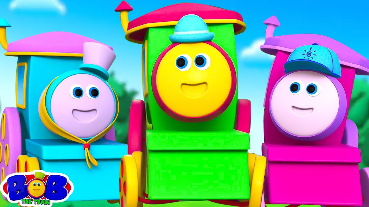 Counting Song - Five Little Trains + More Nursery Rhymes & Baby Songs