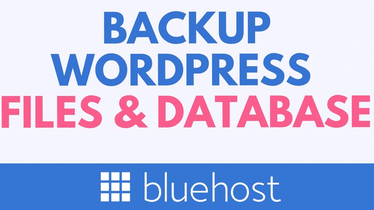 Как сделать резервную копию файлов и базы данных сайта WordPress на Bluehost (пошаговое руководство)