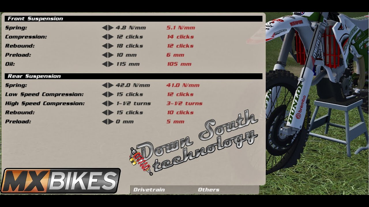 How to tune your suspension in MX Bikes