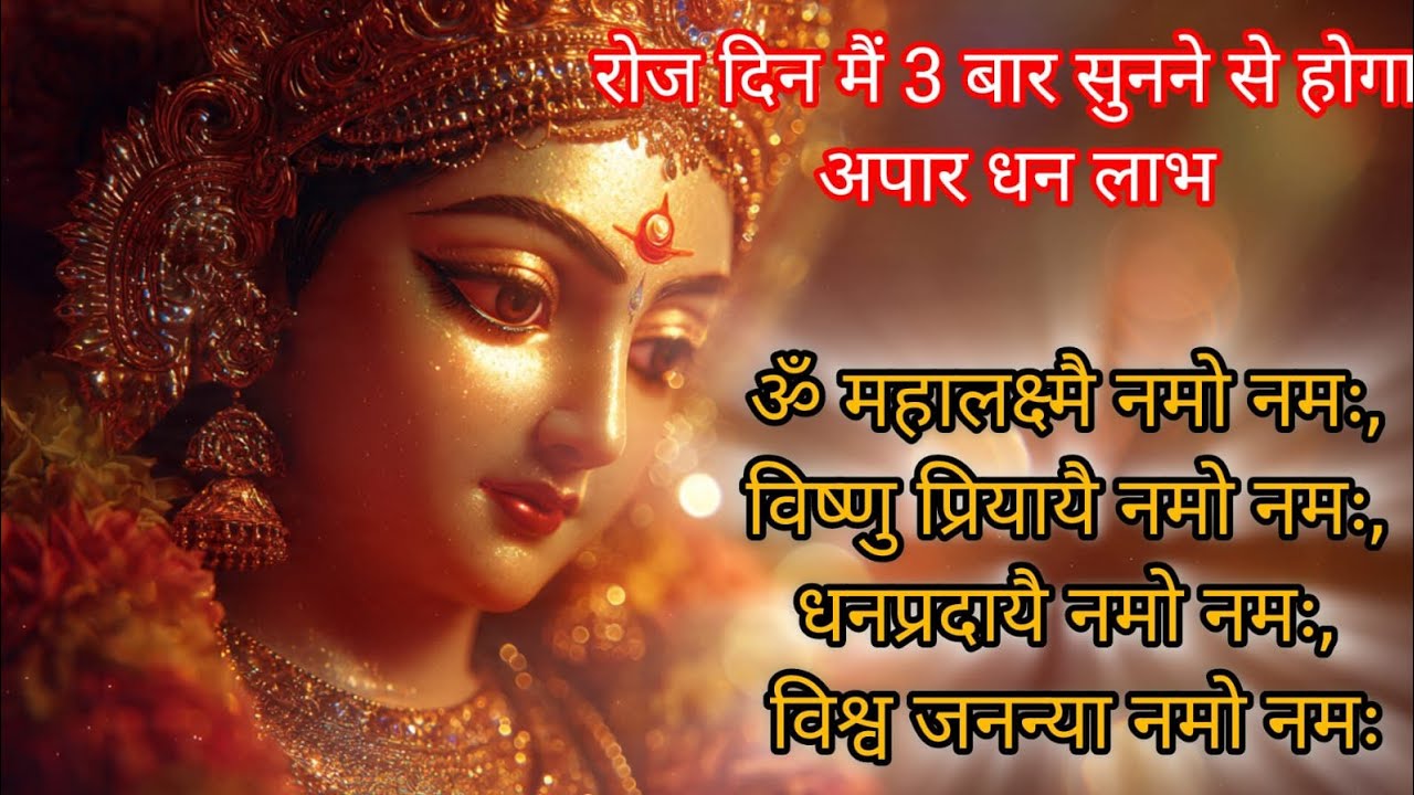 Powerful Mahalakshmi Mantra 🙏Aum Mahalakshmi Namo Namah |Prosperity & Wealth Mantra