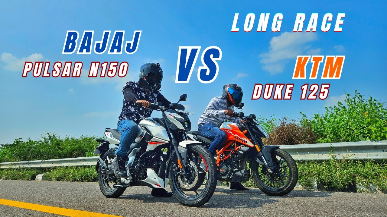 2023 Bajaj Pulsar N150 Vs Ktm Duke 125 Long Race | 150cc vs 125 CC