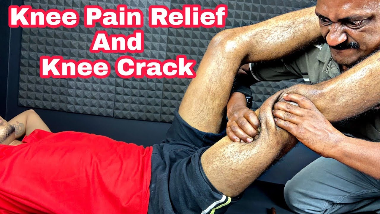 Relaxing Leg Massage And Foot Massage With Knee Cracking ASMR | Knee Pain Relief Oil Massage ASMR