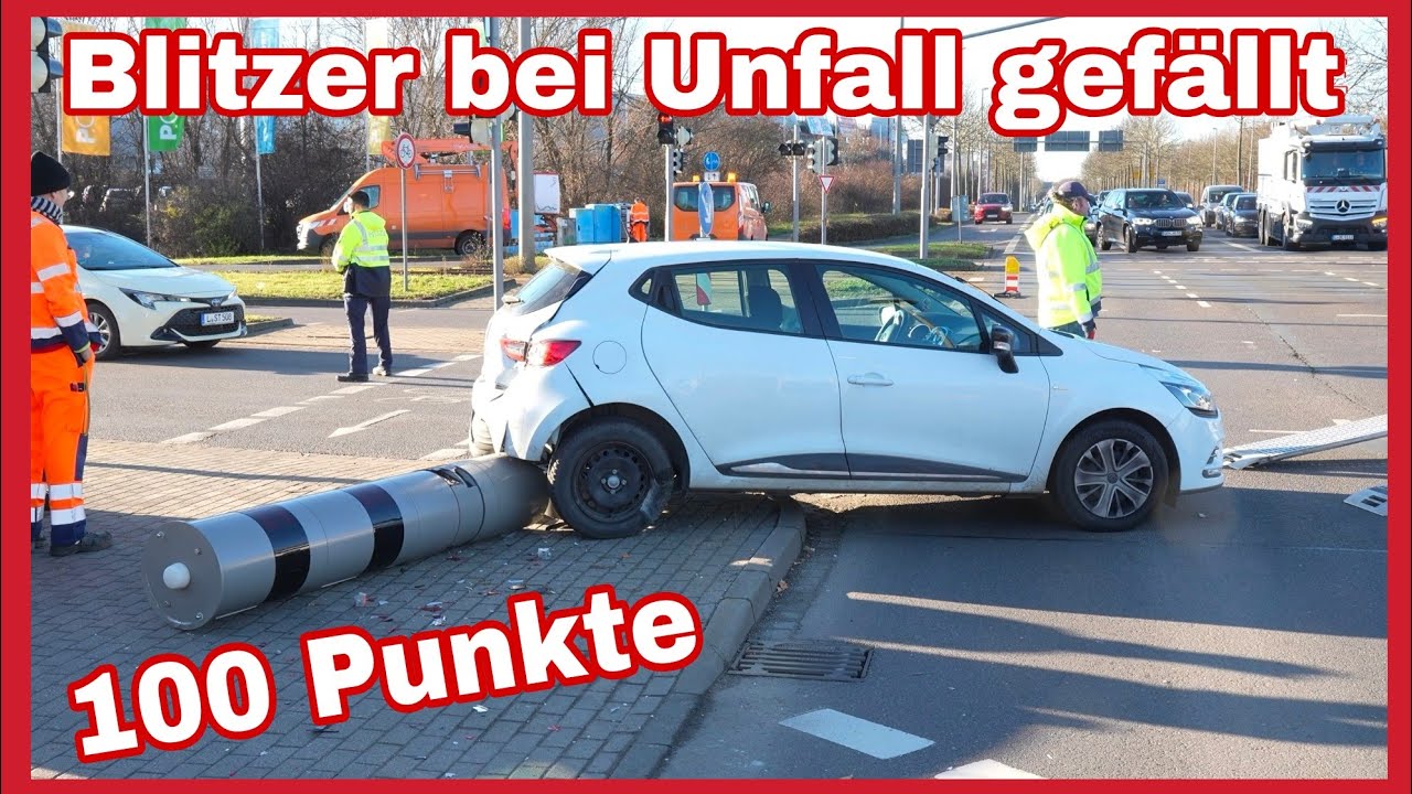 ❎️VOLLTREFFER⚠️Auto fällt Blitzersäule am Paunsdorf Center🚓UNFALL🚨Keine teuren Fotos mehr❎️