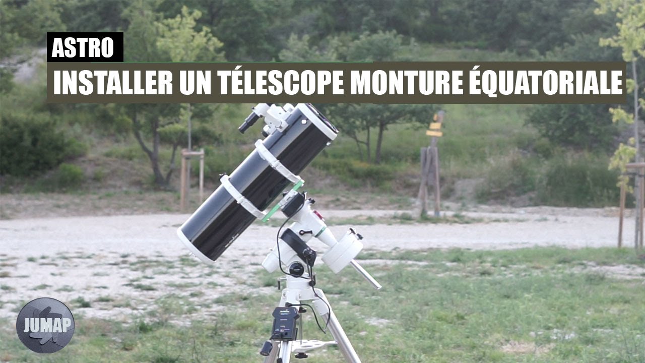 Installation d'un télescope sur monture équatoriale