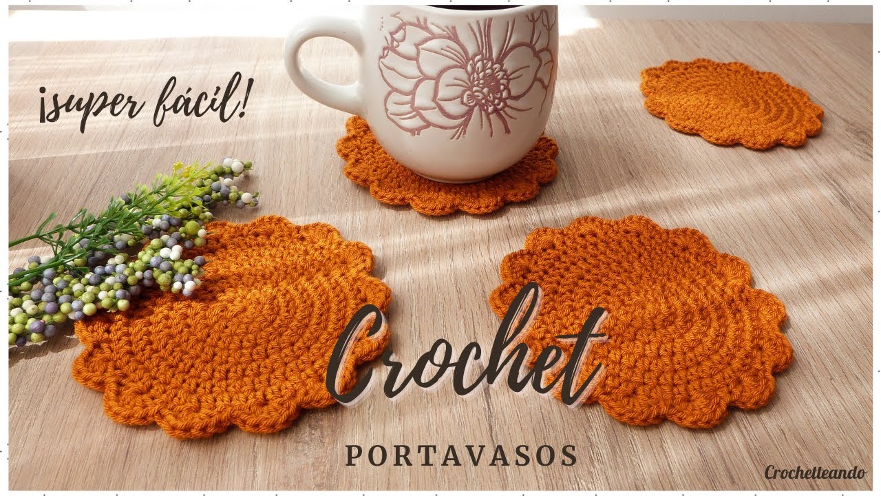 COMO HACER POSAVASOS A CROCHET, FACIL, RAPIDO Y MUY BONITO. Paso a paso Ideal para principiantes.